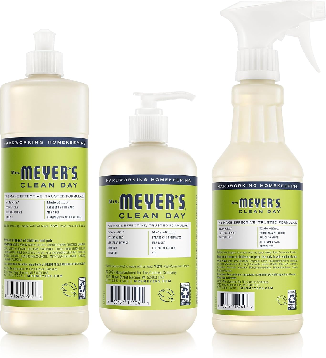 CLEAN DAY Kitchen Basics Set, Lemon Verbena Scent Cleaning Supplies includes Hand Soap (12.5 Fl Oz), Dish Soap (16 Fl Oz) and Multi-Surface Cleaner (16 Fl Oz)