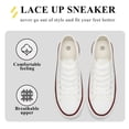 thumbnail image 4 of Women’s Men’s Platform Sneakers&nbsp;Low Top Canvas Shoes Unisex Adults Lace Up Casual Shoes Breathable Platform Walking Sneakers, 4 of 6