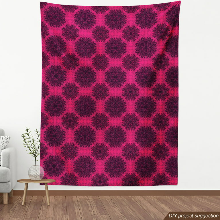 Purple Circles Fabric, Wallpaper and Home Decor