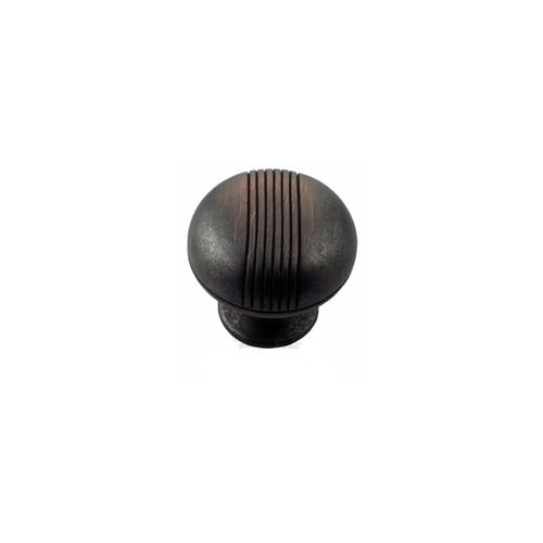 1 1/4" Striped Knob - Oil Rubbed Bronze