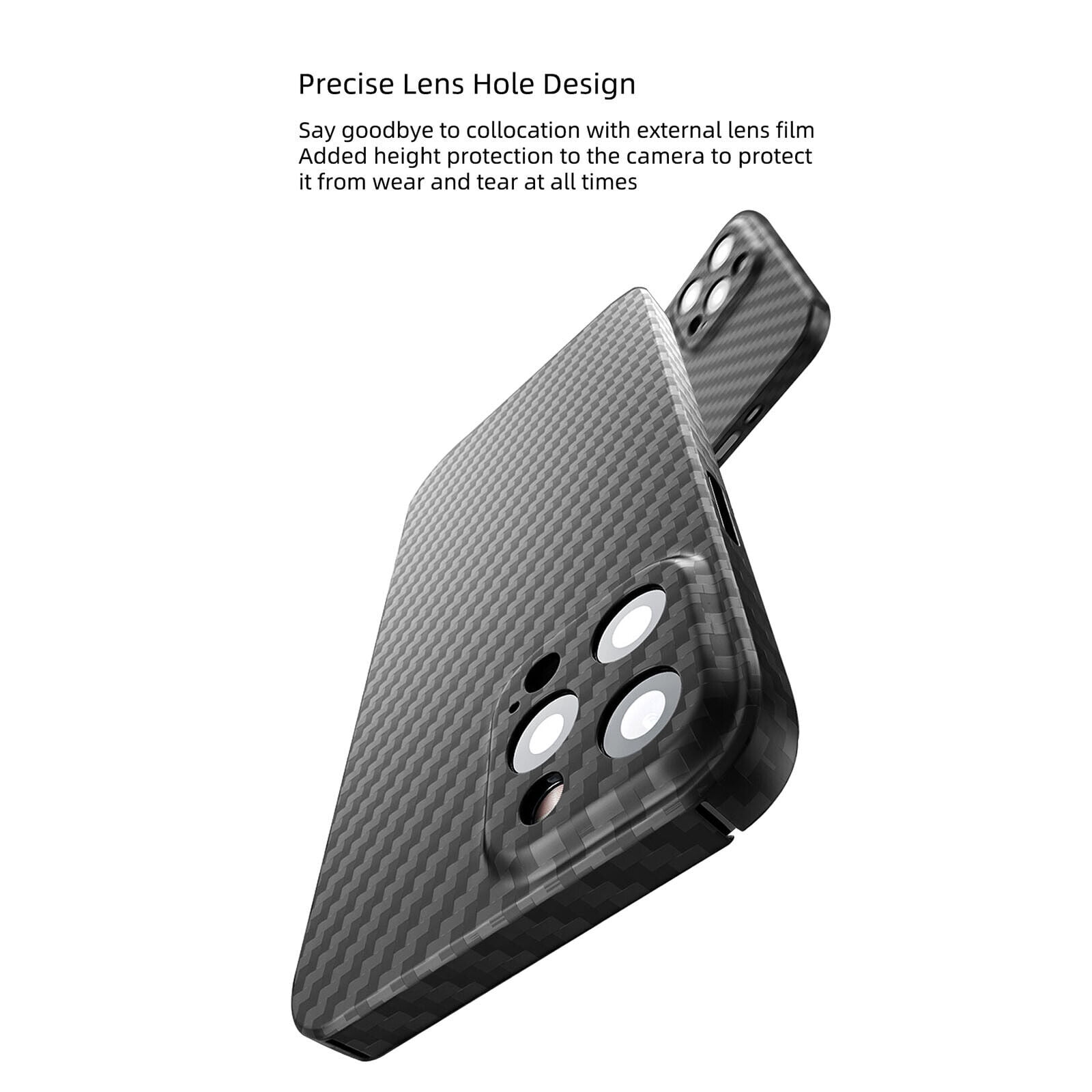 Case for iPhone 14 Pro Max, Compatible with Wireless Charging, Ultra Slim & Lightweight with Carbon Fiber Texture Anti-drop Anti-scratch Phone Cover for iPhone 14 Pro Max, Black