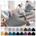 thumbnail image 2 of Funda de asiento de sofá de tela de terciopelo para sala de estar, funda de cojín elástica, funda de sofá suave, Protector de muebles para el hogar, 2 of 5