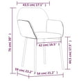 thumbnail image 4 of vidaXL Dining Chairs 2 pcs Dark Grey Fabric and Faux Leather, 4 of 5