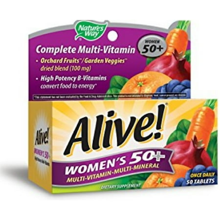 4 Pack - Alive! Way Nature Une fois par jour 50+ Suractivé multivitamines 50 ch de femmes