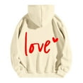 thumbnail image 5 of XINXIAOO Hoodies Sweatshirt for Women Long Sleeve Hoodie Womens Hoodies Pullover Baggy Hoodies Beige Sweatshirt Women Fall Outfits for Women 2025 Trendy Young Women, 5 of 6