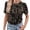 e-519GD12434, variant on Women Shirts Casual Short Sleeve Blouse With Sparkling Sequins For Work Commute Comfortable Loose Fit Round Neck Tops Birthday Female Solid Color Dailywear