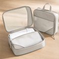 thumbnail image 4 of Packing Cubes Compression, Beige 5 Piece Set Travel Luggage Organizers for Suitcase Carry on, 4 of 6