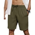 thumbnail image 1 of Pantalones cortos casuales de playa COOFANDY para hombre, color verde militar, talla XL, 1 of 9