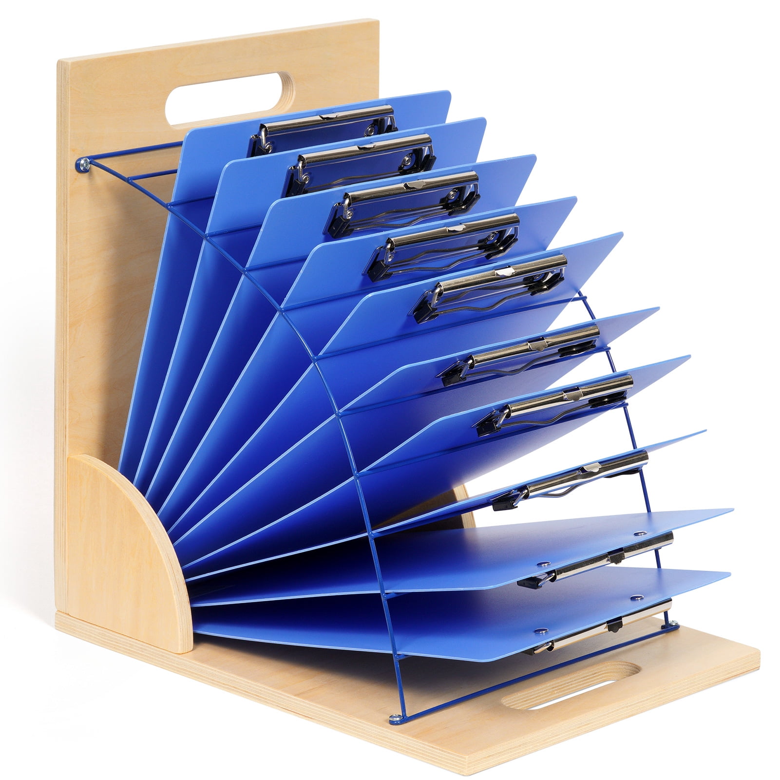 Gamenote File Organizer,Wood and Metal File Folder Holder Clipboard