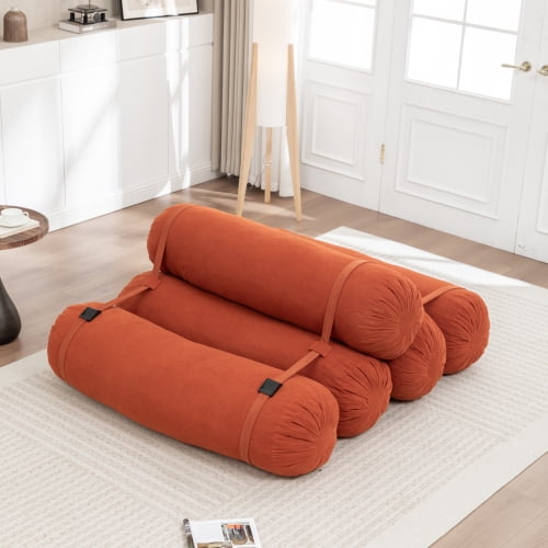 Sofá de piso ajustable, Corduroy lazy sofá con correas ajustables para configuraciones versátiles