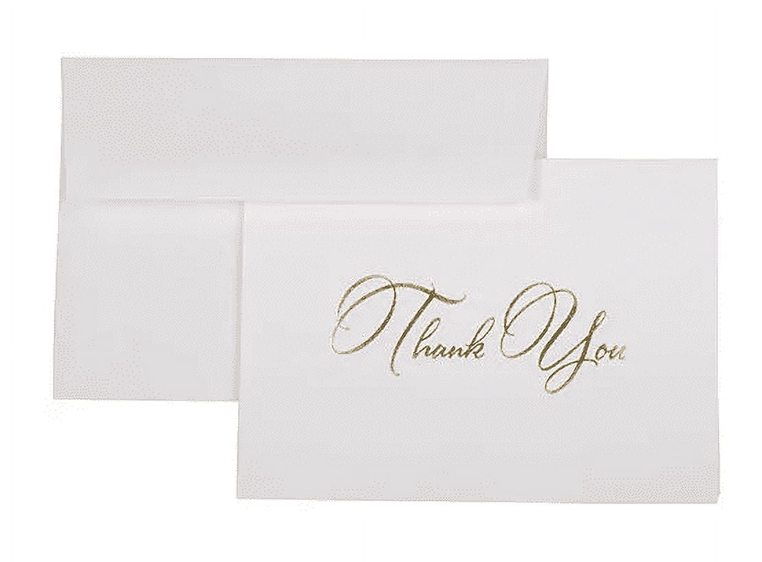 JAM Paper Blank Thank You Cards & Matching Envelopes Set, Thank You Stripes, 25/Pack