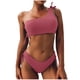 thumbnail image 1 of Sexy mujer moda Bikini sólido dos piezas estampado traje de baño traje de baño conjunto de ropa de playa Fridja  nalpqowj58648, 1 of 9