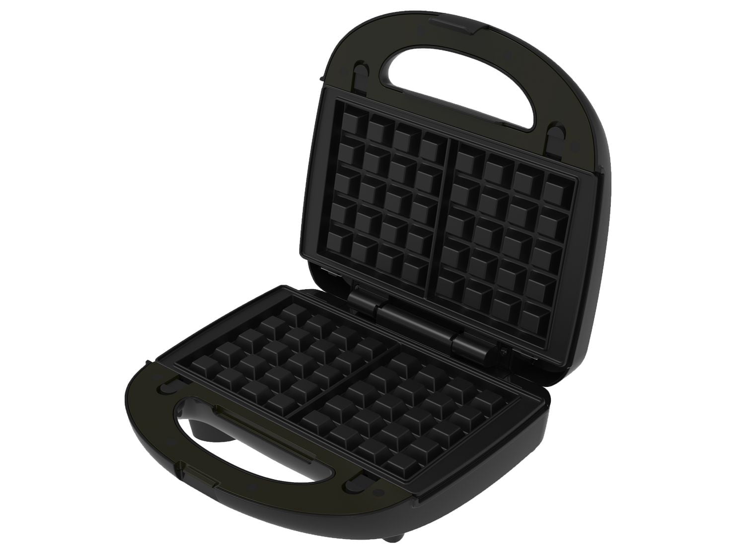 Mainstays 2 in 1 Black Waffle & Sandwich Maker with nonstick removable plates