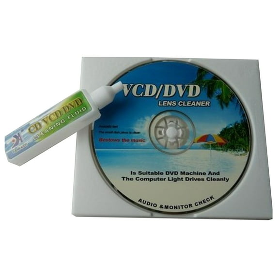 Chicmine VCD DVD Lens Cleaner Dust Dirt Removal Cleaning Fluid Disc Restore Kit