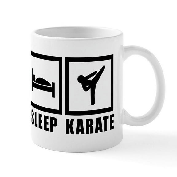 CafePress - Eat Sleep Karate Mug - 11 oz Ceramic Mug - Novelty Coffee Tea Cup