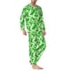 thumbnail image 2 of Balery Green Lizard Pijama para Hombre de Dos Piezas con Manga Larga, Conjunto de Dormir y Descanso Suave con Bolsillos-X-Large, 2 of 7
