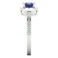 thumbnail image 3 of Clara Pucci 14K White Gold 0.89ct Tanzanite Halo Ring for Women, 3 of 8