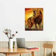 thumbnail image 2 of SHERONV Lion Sunset Roaring Fine Art Aesthetic Poster & Print Wall Painting for Living Room Bedroom Home Office Decor 16x20 in, 2 of 5