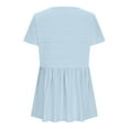 thumbnail image 5 of Aofany Womens Plus Size Tops Short Sleeve T Shirts Round Neck Ruffle Flowy Tee Shirts Causal Summer Tunics Blouses, 5 of 7