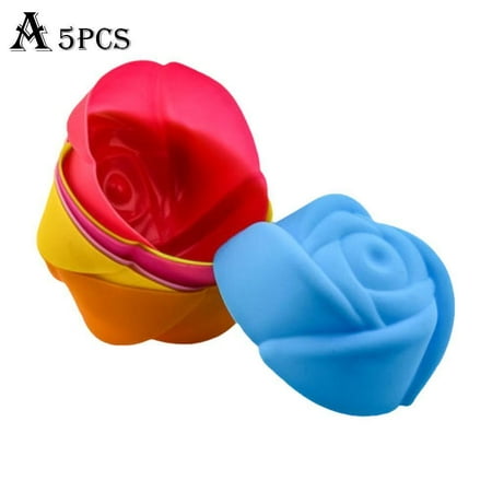 

5Pcs Silicone Muffin Cases Cupcake Mould Baking Reusable Cake Mold Bakeware|