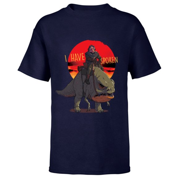 Star Wars The Mandalorian Kuiil Blurrg I Have Spoken - Short Sleeve T-Shirt for Kids - Customized-Navy