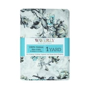 Waverly Inspirations 44" x 1 Yard Cotton Precut Hydrant Aqua Color Sewing Fabric, 1 Each