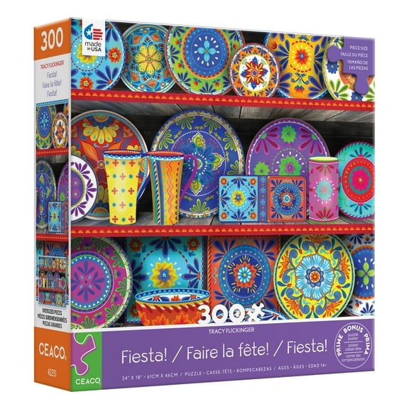 Ceaco 300 Piece Fiesta! (Tracy Flickinger) Interlocking Jigsaw Puzzle
