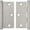 Silver, variant on 3.5" x SQR Solid Brass Hinge 2/pk - Satin Nickel