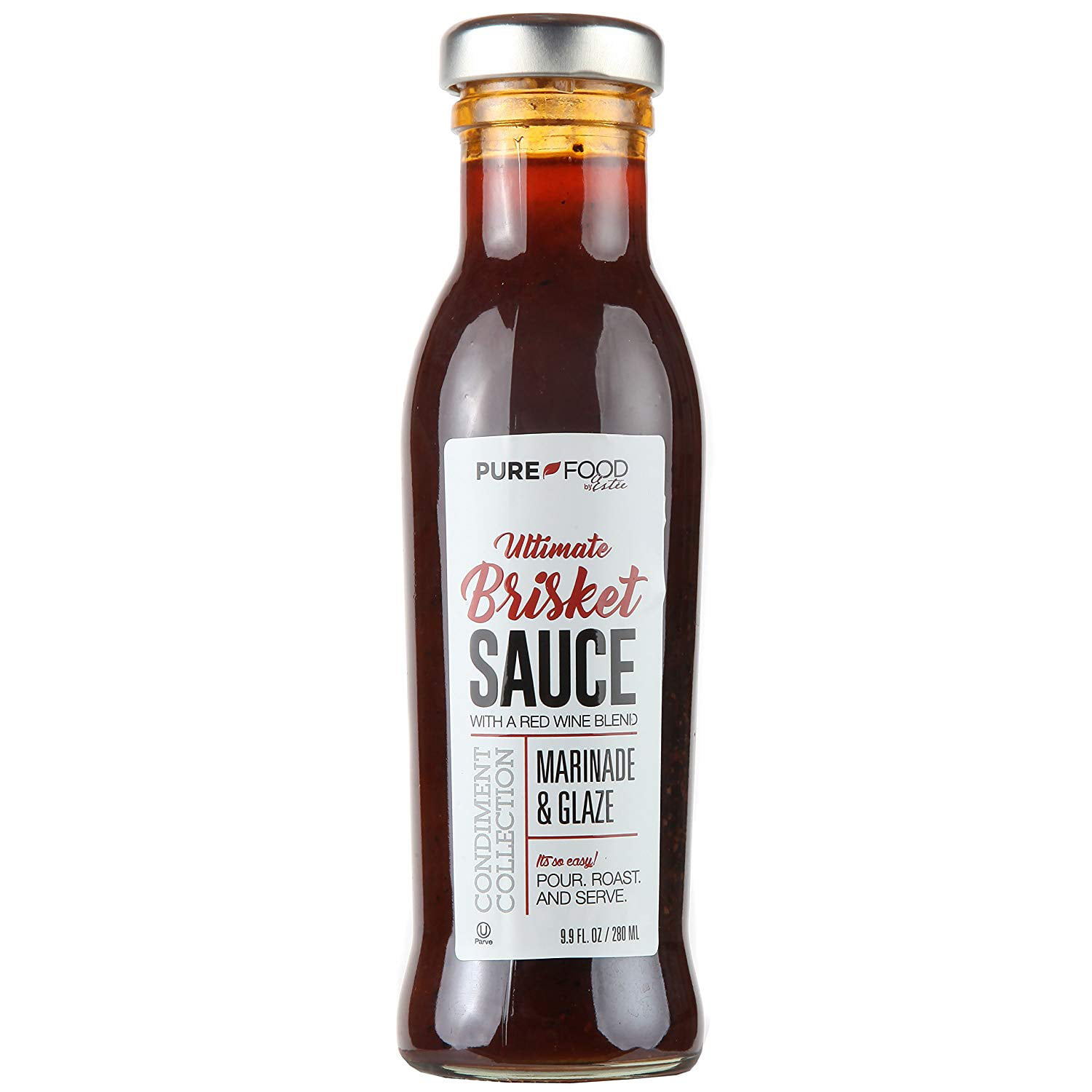 Pure Food by Estee Red Wine Marinade Sauce 9.9 oz Glass Bottle - Single ...