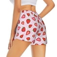 thumbnail image 3 of Goofa Hand Drawn Strawberry Printed Women 2 in 1 Running Shorts,Quick Dry Athletic Workout Shorts,High Waisted Athletic Shorts with Liner Pockets-XX-Large, 3 of 9