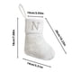 thumbnail image 3 of Media Navideña Personalizada con Letras Bordadas: Calcetín de Chimenea de Seda Blanca Brillante de 23 Cm para Decoración Navideña y Regalos., 3 of 6