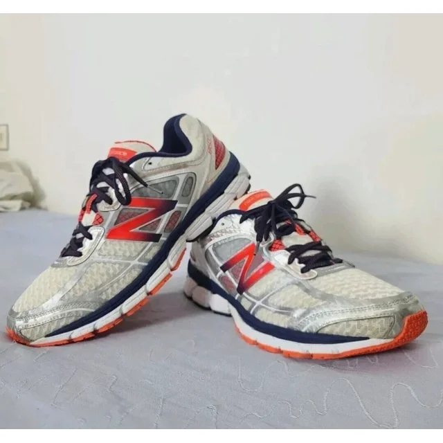 NEW BALANCE 860v5 M860WR5 MENS RUNNING SHOES Size 12.5 WHITE SILVER