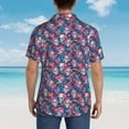 thumbnail image 3 of Lsque flower Skull leaf colorful pattern Hawaiian Shirt for Men, Unisex Summer Beach Casual Short Sleeve Button Down Shirts-Small, 3 of 9