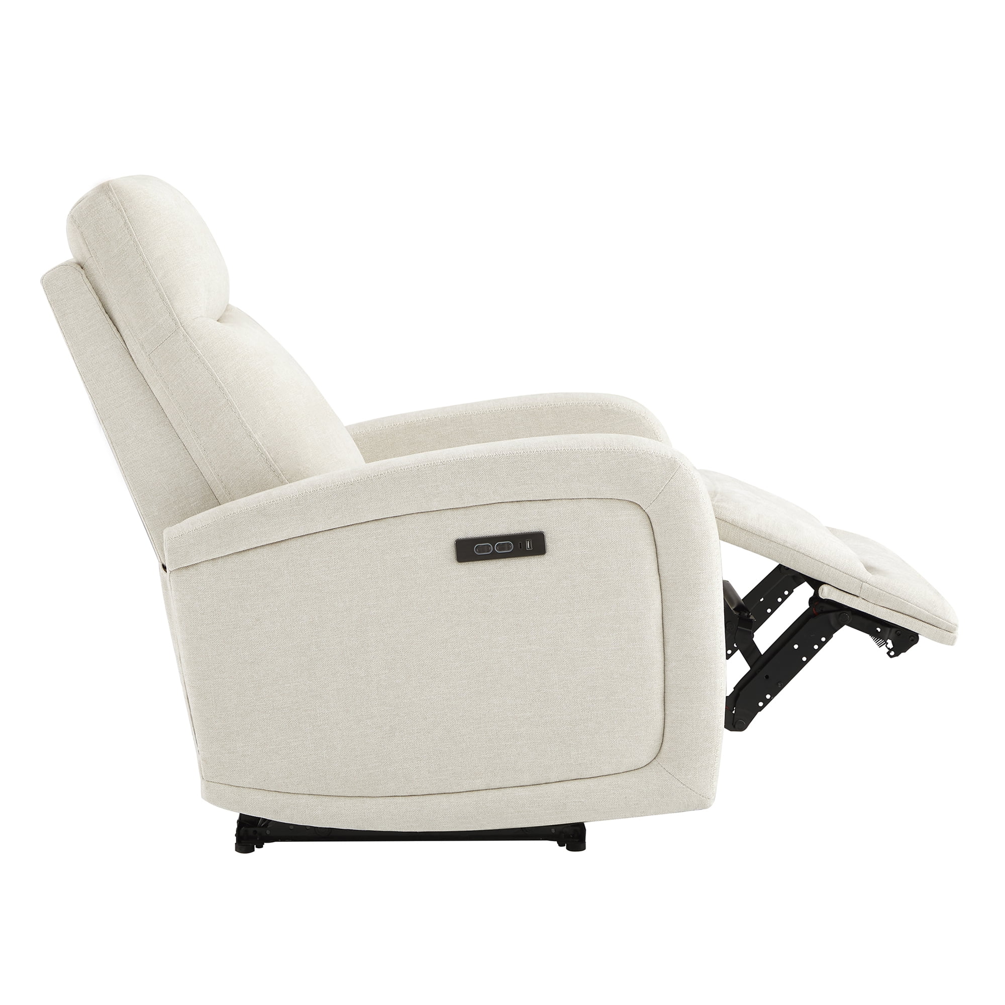 Spruce & Spring Zero Wall Hugger Power Recliner for Compact Spaces, Linen-Fabric