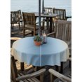 thumbnail image 6 of Light Blue Khaki Ombre Outdoor Tablecloth with Umbrella Hole, Modern Abstract Art Gradient Spillproof Waterproof Outdoor Table Cover, Patio Tablecloths for Party/Garden/Picnic, Round 60 inch, 6 of 9