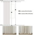 thumbnail image 4 of Topfinel Flax linen Curtains 96 Inch Long for Living Room Bedroom Natural Thick Linen Textured Semi Sheer Rustic Farmhouse Rod Pocket Back Tab Drapes(2 Pieces,With Hooks), 4 of 10