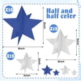 thumbnail image 2 of Centros de mesa con forma de estrella Sinload, 45 unidades, decoración de estrellas en 3D, color azul marino, 2 of 7