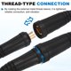 thumbnail image 4 of Conector de cables de soldadura Uxcell DKJ 35-50 para cable de 1-4 AWG, juego de conectores rápidos de 315A estilo UE para accesorios de máquina de soldadura, negro, 4 of 6