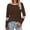 Coffee, variant on Women's Round Neck No Hood Sweatshirt, Long Sleeve Loose Fit Pullover Top with Breathable Comfort for Autumn Winter Season, Casual Daily Wear, Travel and Street Fashion Black L
