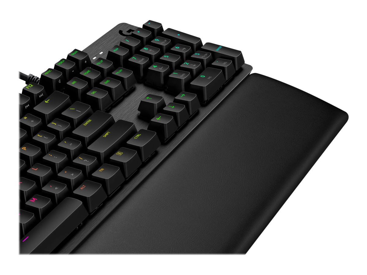 Logitech G Series G513 RGB Mechanical Gaming Keyboard with Palmrest, Black -