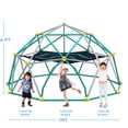 thumbnail image 2 of Kids Outdoor Toys, 13ft Geometric Dome Climber Play Center, Kids Climbing Dome Tower with Hammock, Rust & UV Resistant Steel Supporting 1000 LBS, Green Outdoor Play Equipment,Outdoor Sports Toys, 2 of 18