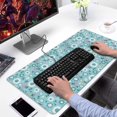 thumbnail image 2 of Long Mouse Pads for Desk,Pioneer Flower Floral Print Pattern Desk Mats on Top Of Desks, Desk Mouse Pad Extra Large with 3mm Non-Slip Base and Stitched Edge for Gaming,Office,Work,Home 31.5"x15.7", 2 of 6