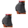 thumbnail image 2 of Minnieouse Pantalones vaqueros de verano Pantalones cortos de mezclilla Pantalones sueltos Fringe Frayed Lady Outfit Dulce regalo Cintura alta Type1 NO1, 2 of 6