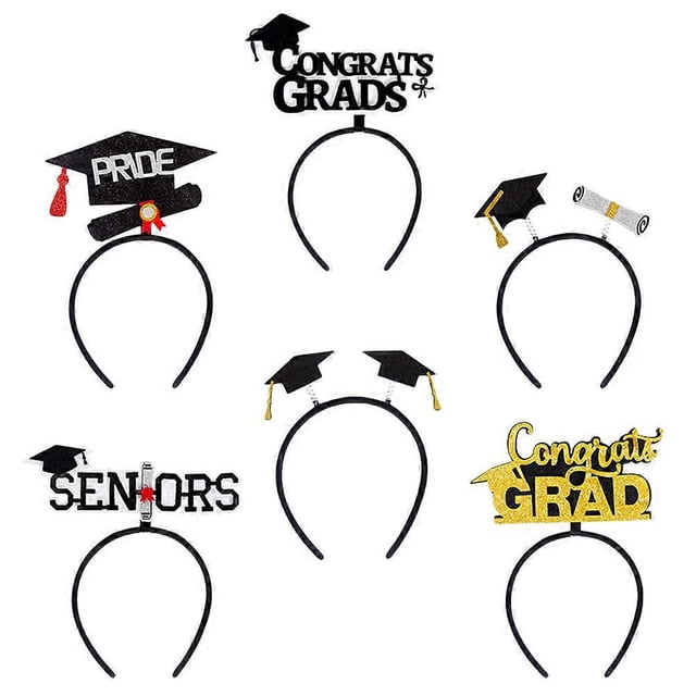 Graduation Cap Headband for Decor 6Pcs Graduation Season Headban