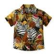 thumbnail image 3 of GYRATEDREAM Summer Toddler Boys Hawaiian Shirt, Tropical Beach Vacation Short Sleeve Floral Shirt for Kids, Perfect for Summer Play & Family Holidays for 3M-8Y, 3 of 4