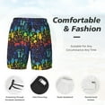 thumbnail image 3 of Haiem Magical Mushrooms and Flowers Mens Swim Trunks with Compression Liner 2 in 1 Swimming Shorts Stretch Swimwear Quick Dry,Board Shorts-Medium, 3 of 9