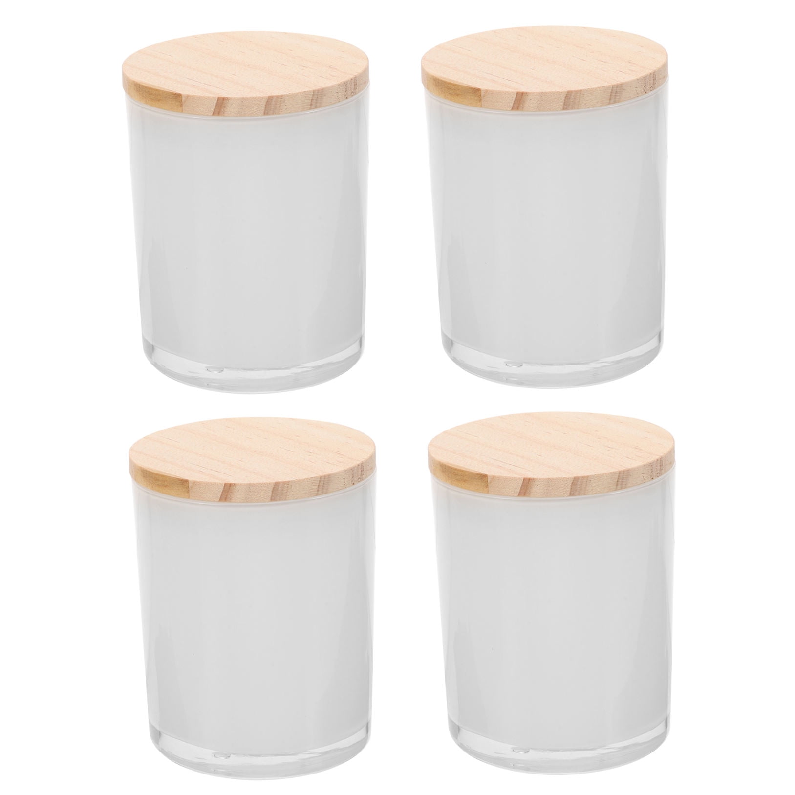 WEAVILUX Jars With Lid Glass Jars Transparent 4Pcs for Diy Supplies and Home Decor