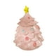 thumbnail image 3 of Tarro de dulces navideño con forma de árbol de Navidad, tarro de galletas, lata de dulces navideña de dibujos animados con tapa decorativa Rosa, 3 of 9