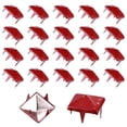 thumbnail image 1 of Uxcell 100 piezas de tachuelas piramidales de 10 mm, remaches de acero al carbono de 4 garras para bolsas, zapatos y artesanía en cuero, base roja con manchas blancas, 1 of 6