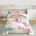 thumbnail image 2 of Castle Fairy 2-Piece Twin Size Comforter Set - Unicorn Horse Kids Fantasy Print, 2 of 8